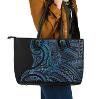 New Zealand Hammerhead Shark Leather Tote Bag Maori Haehae Mangopare Galaxy - Polynesian Pride