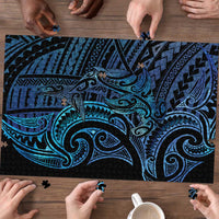 New Zealand Hammerhead Shark Puzzle Maori Haehae Mangopare Galaxy - Polynesian Pride