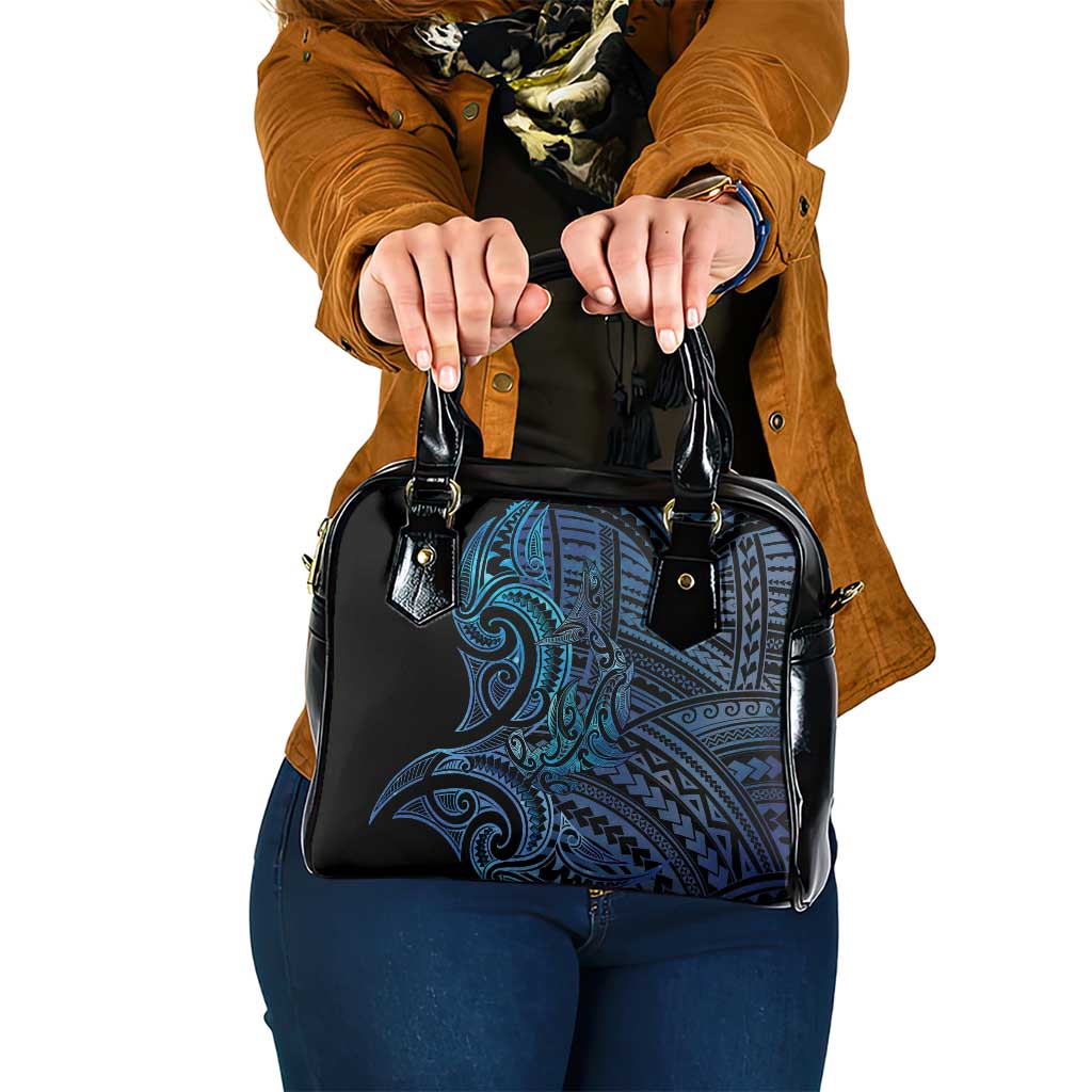 New Zealand Hammerhead Shark Shoulder Handbag Maori Haehae Mangopare Galaxy - Polynesian Pride