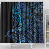 New Zealand Hammerhead Shark Shower Curtain Maori Haehae Mangopare Galaxy - Polynesian Pride
