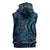 New Zealand Hammerhead Shark Sleeveless Zip Hoodie Maori Haehae Mangopare Galaxy - Polynesian Pride