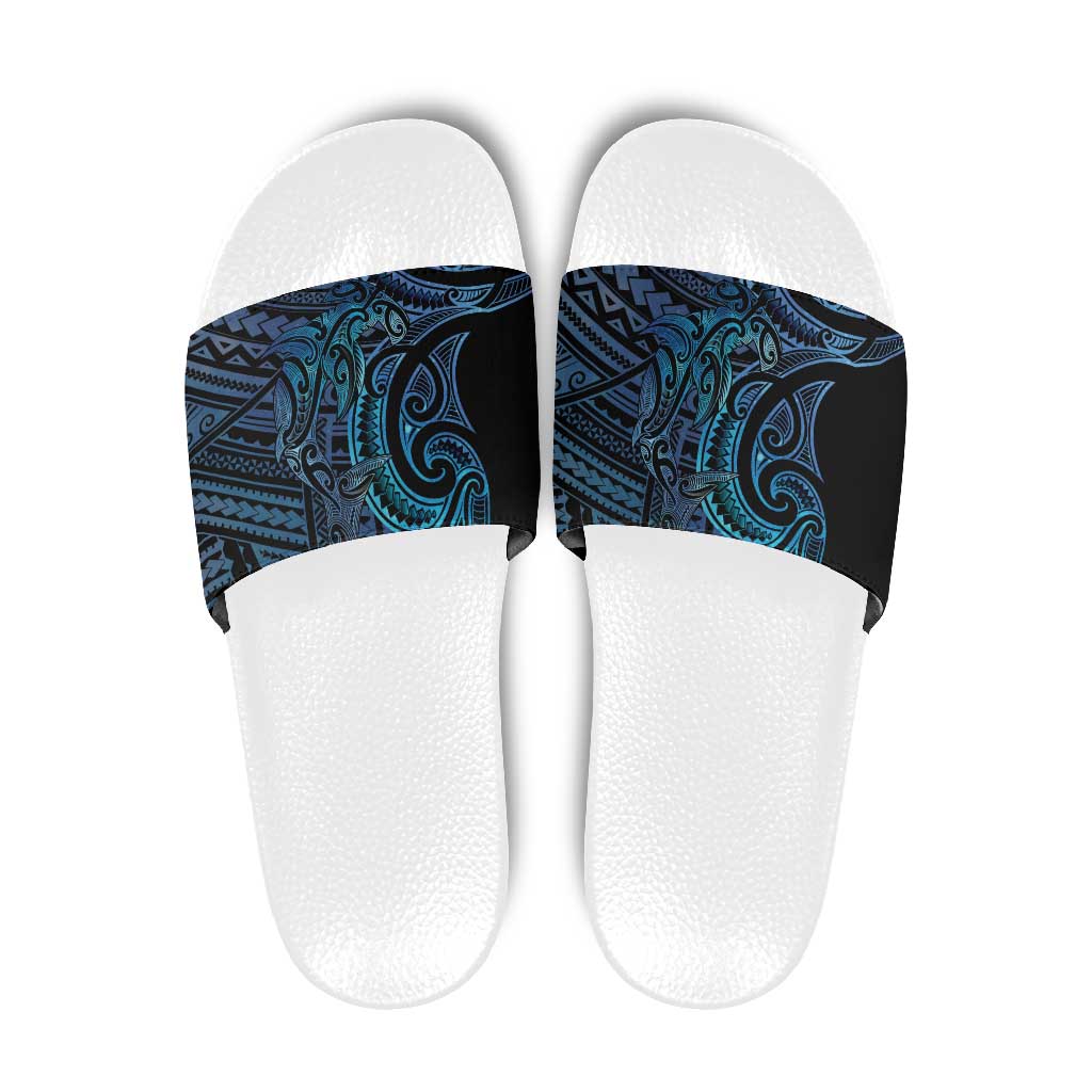 New Zealand Hammerhead Shark Slide Sandals Maori Haehae Mangopare Galaxy - Polynesian Pride