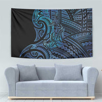 New Zealand Hammerhead Shark Tapestry Maori Haehae Mangopare Galaxy - Polynesian Pride