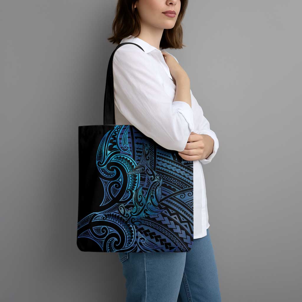 New Zealand Hammerhead Shark Tote Bag Maori Haehae Mangopare Galaxy - Polynesian Pride