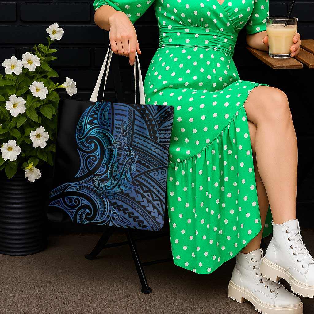 New Zealand Hammerhead Shark Tote Bag Maori Haehae Mangopare Galaxy - Polynesian Pride