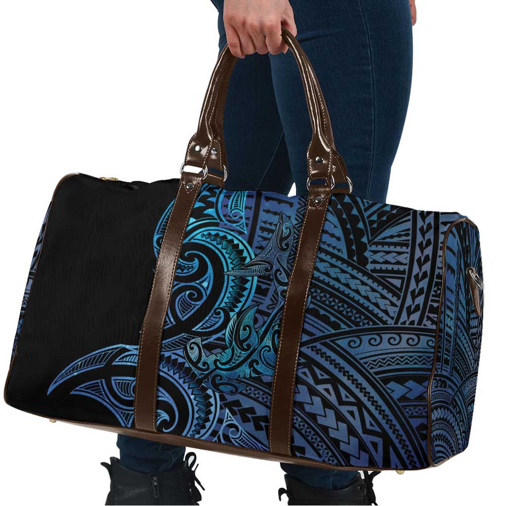 New Zealand Hammerhead Shark Travel Bag Maori Haehae Mangopare Galaxy - Polynesian Pride