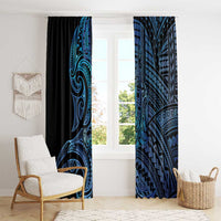 New Zealand Hammerhead Shark Window Curtain Maori Haehae Mangopare Galaxy - Polynesian Pride