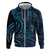 New Zealand Hammerhead Shark Zip Hoodie Maori Haehae Mangopare Galaxy - Polynesian Pride