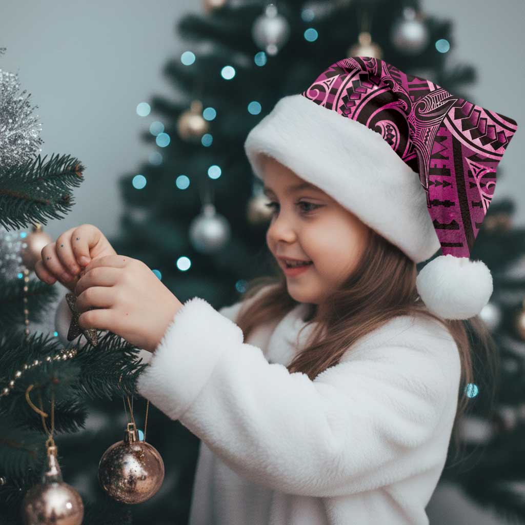 New Zealand Hammerhead Shark Christmas Santa Hat Maori Haehae Mangopare Pink - Polynesian Pride