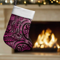 New Zealand Hammerhead Shark Christmas Stocking Maori Haehae Mangopare Pink - Polynesian Pride