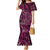 New Zealand Hammerhead Shark Family Matching Mermaid Dress and Hawaiian Shirt Maori Haehae Mangopare Pink - Polynesian Pride