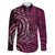 New Zealand Hammerhead Shark Family Matching Puletasi and Hawaiian Shirt Maori Haehae Mangopare Pink - Polynesian Pride