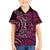 New Zealand Hammerhead Shark Family Matching Short Sleeve Bodycon Dress and Hawaiian Shirt Maori Haehae Mangopare Pink - Polynesian Pride