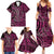 New Zealand Hammerhead Shark Family Matching Summer Maxi Dress and Hawaiian Shirt Maori Haehae Mangopare Pink - Polynesian Pride