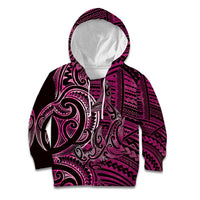 New Zealand Hammerhead Shark Kid Hoodie Maori Haehae Mangopare Pink - Polynesian Pride