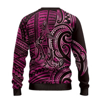 New Zealand Hammerhead Shark Ugly Christmas Sweater Maori Haehae Mangopare Pink - Polynesian Pride