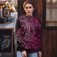 New Zealand Hammerhead Shark Ugly Christmas Sweater Maori Haehae Mangopare Pink - Polynesian Pride