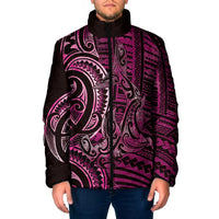New Zealand Hammerhead Shark Padded Jacket Maori Haehae Mangopare Pink - Polynesian Pride