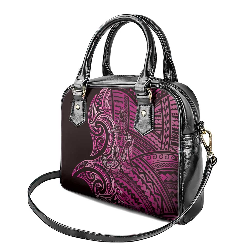 New Zealand Hammerhead Shark Shoulder Handbag Maori Haehae Mangopare Pink - Polynesian Pride