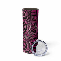 New Zealand Hammerhead Shark Skinny Tumbler Maori Haehae Mangopare Pink - Polynesian Pride