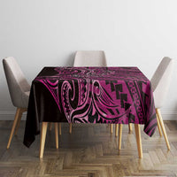 New Zealand Hammerhead Shark Tablecloth Maori Haehae Mangopare Pink - Polynesian Pride