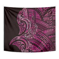 New Zealand Hammerhead Shark Tapestry Maori Haehae Mangopare Pink - Polynesian Pride