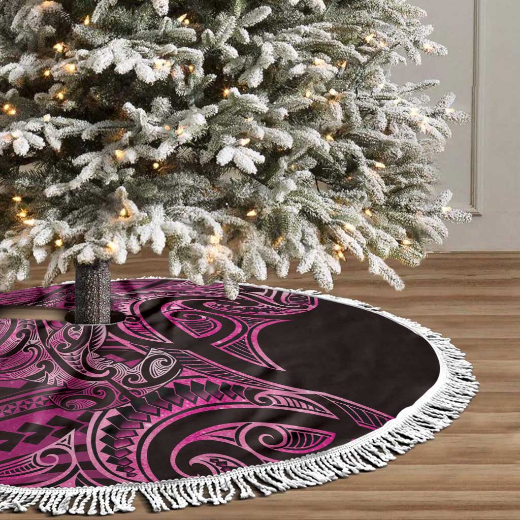 New Zealand Hammerhead Shark Tree Skirt Maori Haehae Mangopare Pink - Polynesian Pride