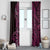 New Zealand Hammerhead Shark Window Curtain Maori Haehae Mangopare Pink - Polynesian Pride