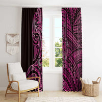 New Zealand Hammerhead Shark Window Curtain Maori Haehae Mangopare Pink - Polynesian Pride
