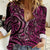 New Zealand Hammerhead Shark Women Casual Shirt Maori Haehae Mangopare Pink - Polynesian Pride