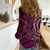 New Zealand Hammerhead Shark Women Casual Shirt Maori Haehae Mangopare Pink - Polynesian Pride