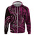 New Zealand Hammerhead Shark Zip Hoodie Maori Haehae Mangopare Pink - Polynesian Pride
