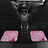Pink Palaka Japanese Patterns Car Mats Asanoha Seigaiha Sakura Motif - Polynesian Pride