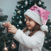 Pink Palaka Japanese Patterns Christmas Santa Hat Asanoha Seigaiha Sakura Motif - Polynesian Pride