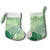 Green Palaka Japanese Patterns Christmas Stocking Asanoha Seigaiha Sakura Motif - Polynesian Pride