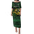 Personalised Solomon Islands Western Province Day Family Matching Puletasi Dress and Hawaiian Shirt Sea Turtle Mix Polynesian Hibiscus Pattern LT14 Mom's Dress Green - Polynesian Pride