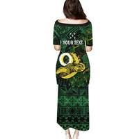 Personalised Solomon Islands Western Province Day Puletasi Sea Turtle Mix Polynesian Hibiscus Pattern LT14 - Polynesian Pride