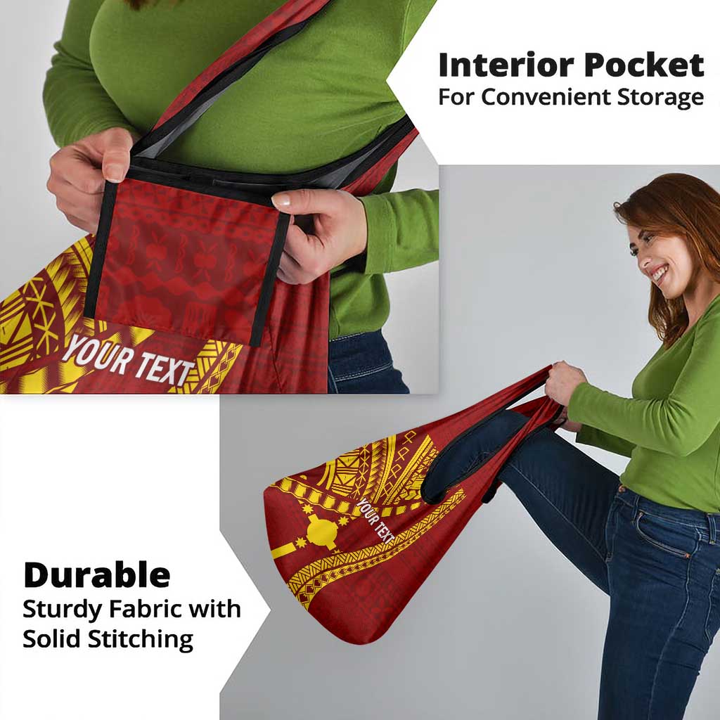 Personalised Fiji Rotuma Grocery Bag Fijian Tapa Pattern