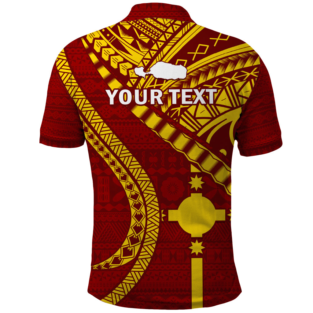 Personalised Fiji Rotuma Polo Shirt Fijian Tapa Pattern LT14 - Polynesian Pride