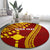 Personalised Fiji Rotuma Round Carpet Fijian Tapa Pattern LT14 - Polynesian Pride