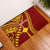 Personalised Fiji Rotuma Rubber Doormat Fijian Tapa Pattern LT14 Maroon - Polynesian Pride