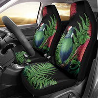 New Zealand Tui Bird Christmas Car Seat Cover Maori Fern Mix Pohotukawa
