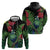 New Zealand Tui Bird Christmas Hoodie Maori Fern Mix Pohotukawa