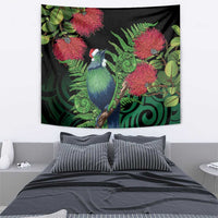 New Zealand Tui Bird Christmas Tapestry Maori Fern Mix Pohotukawa LT14 - Polynesian Pride