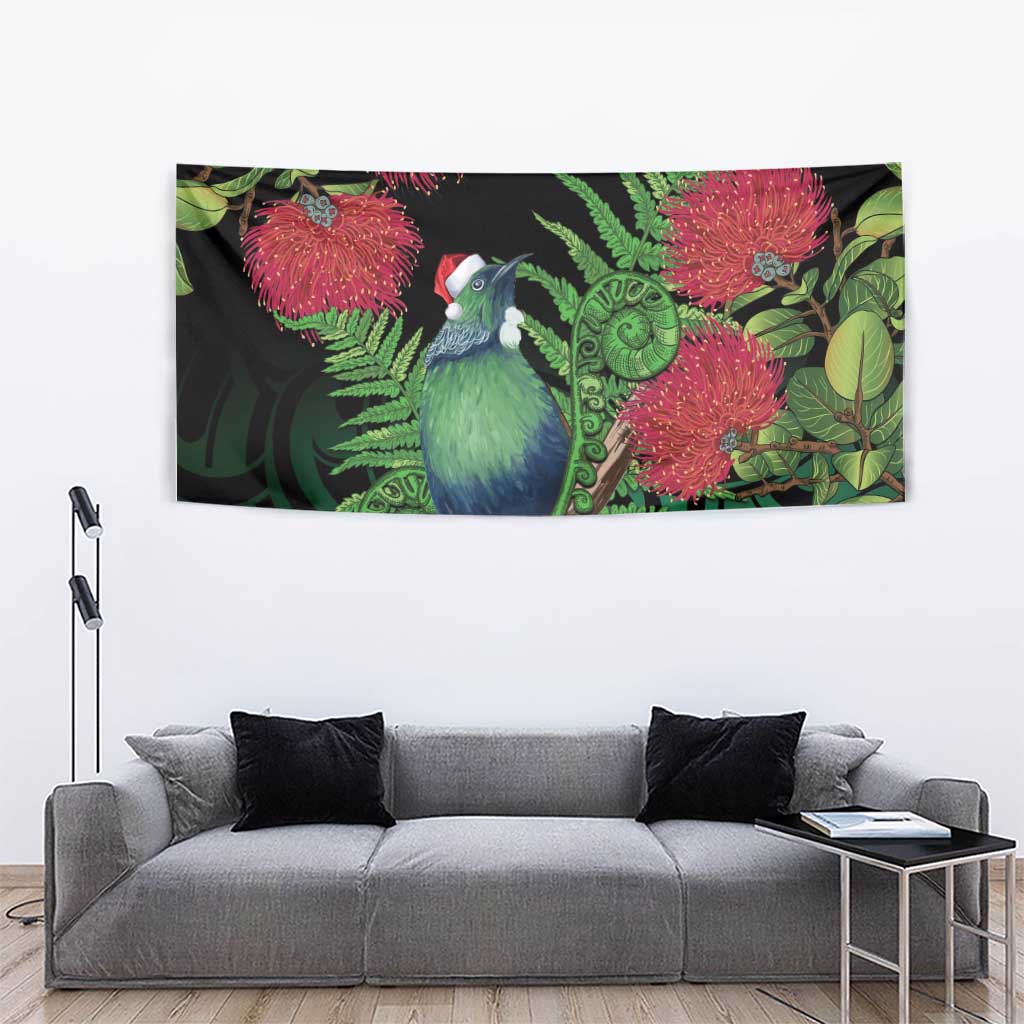 New Zealand Tui Bird Christmas Tapestry Maori Fern Mix Pohotukawa LT14 - Polynesian Pride