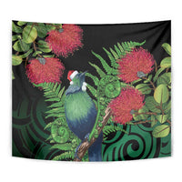New Zealand Tui Bird Christmas Tapestry Maori Fern Mix Pohotukawa LT14 - Polynesian Pride