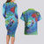 New Zealand Takahe Christmas Couples Matching Long Sleeve Bodycon Dress and Hawaiian Shirt Maori Fern Mix Pohotukawa