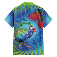 New Zealand Takahe Christmas Family Matching Puletasi and Hawaiian Shirt Maori Fern Mix Pohotukawa LT14 - Polynesian Pride