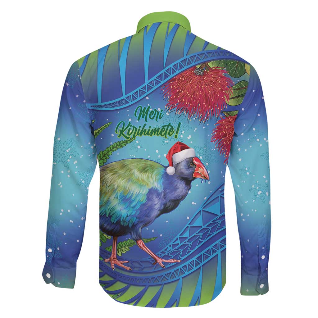 New Zealand Takahe Christmas Family Matching Puletasi and Hawaiian Shirt Maori Fern Mix Pohotukawa LT14 - Polynesian Pride