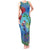 New Zealand Takahe Christmas Tank Maxi Dress Maori Fern Mix Pohotukawa